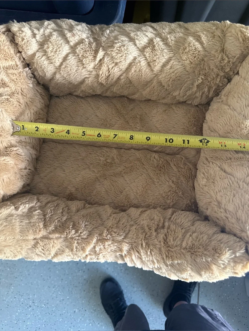 Plush Small Pet Bed in Tan - Cozy